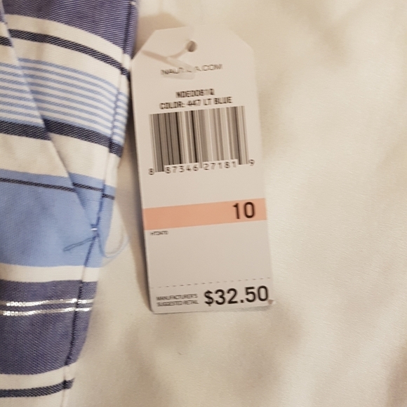 Nautica girls size 10 striped shorts - Picture 4 of 6